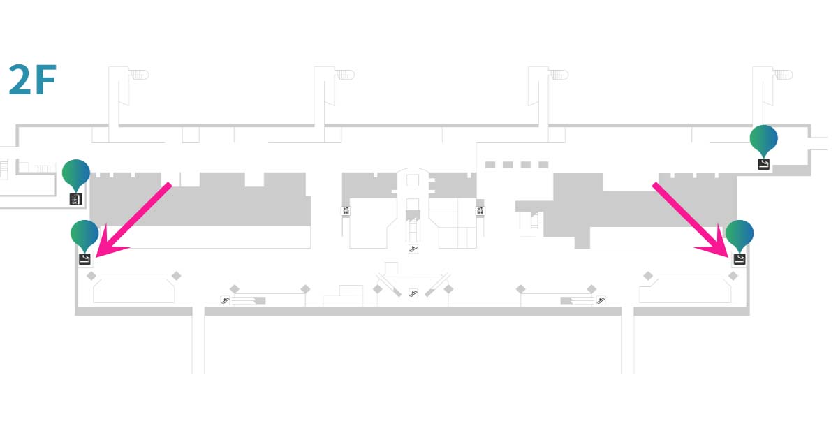 仙台国際空港の2F喫煙所(制限区域外)